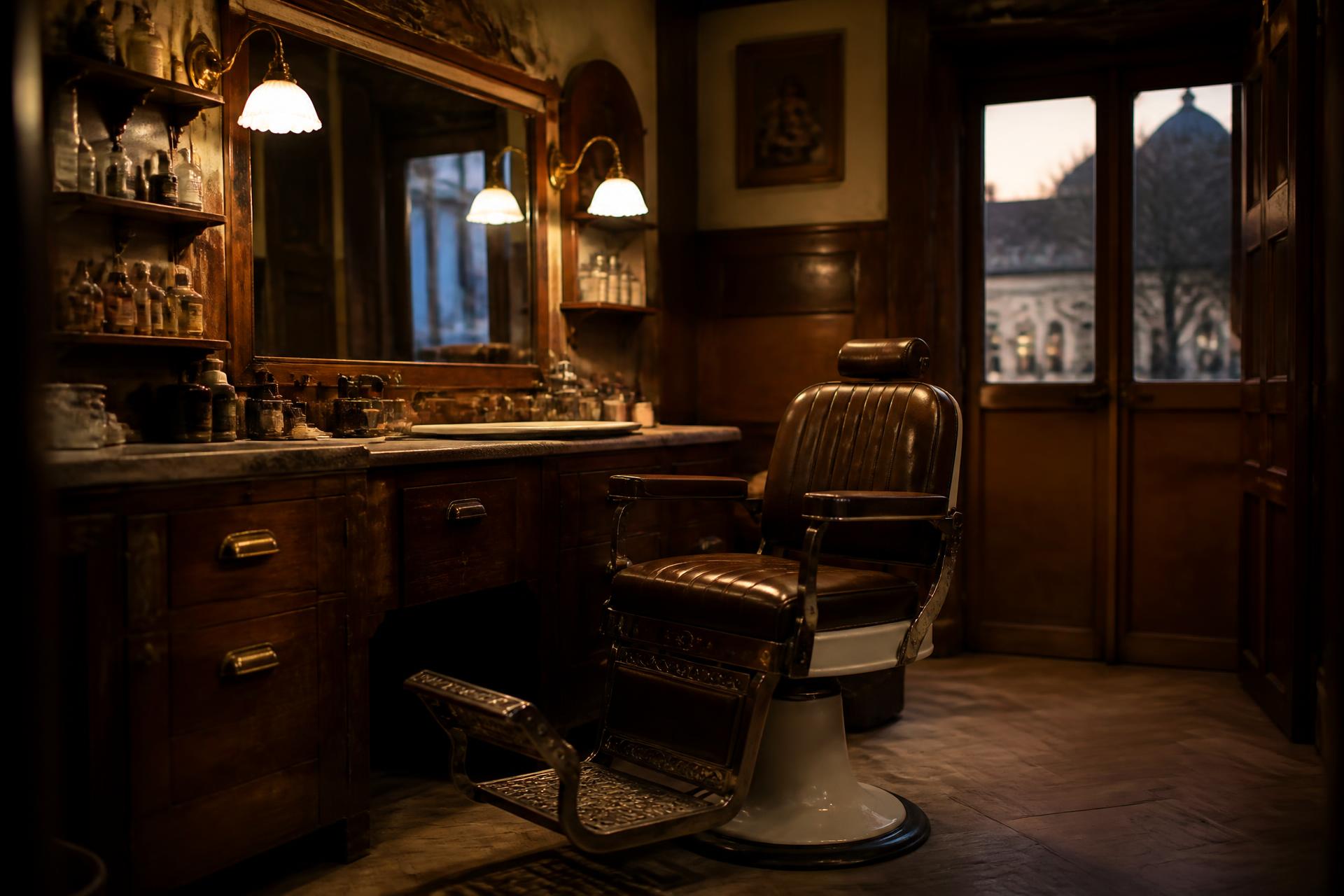 Barberare klipper en kund i Casa Barbieres salong